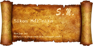 Sikos Mónika névjegykártya